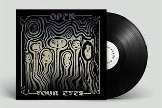 do unique handdrawn dark psychedelic art for your albumcover