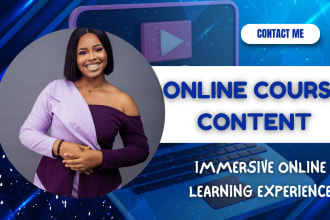 create online course content for online course, course creation, course content