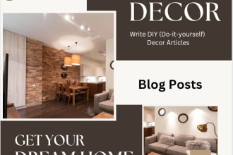 write DIY home decor articles and blog posts