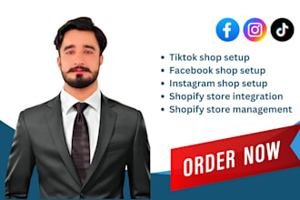 setup tiktok shop facebook shop instagram shop