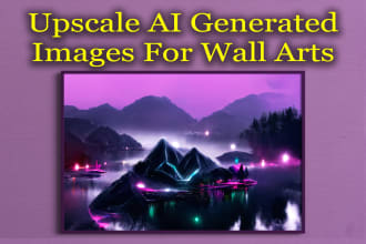 resize and upscale ai generated images for wall prints