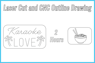 convert image to cnc, laser cutting vector outline drawing any product images