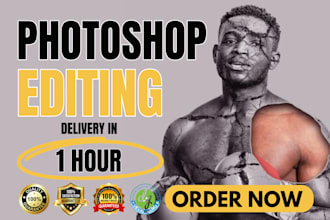 do quick photoshop editing, retouch, redesign urgent 1 hour