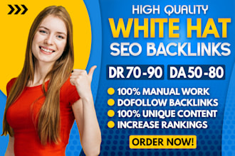 create high authority and high dr seo backlinks  for google ranking