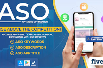 do app store optimization app title, description, screenshots and icon design