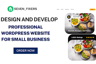 design and develop a professional wordpress website for small business