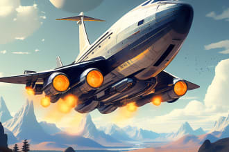draw high quality spaceship concept