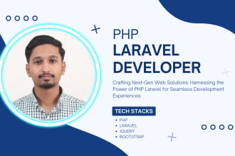 be your PHP laravel developer and develop custom PHP laravel website and apis