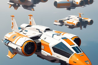cerate concept art spaceship or vehicle design