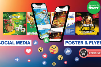 do stunning social media poster, instagram and facebook post