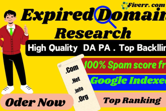 do high authority expired domain name research  quality backlinks niche da pa