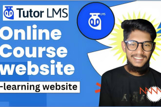 build online course website using tutor lms course upload and course sell