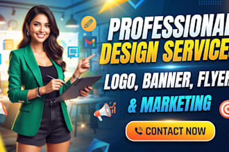 design logo, banner, ads, flyer, or brochure, photoshop