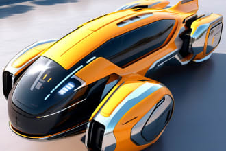 draw any type of spaceship concept art illustration for you