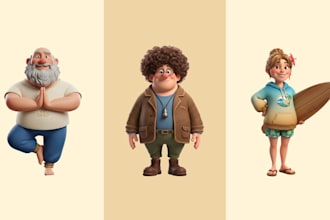 create 3d cartoon character, avatar using ai