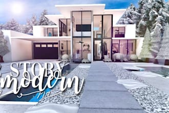 make bloxburg build from little home to huge, cheap mansions