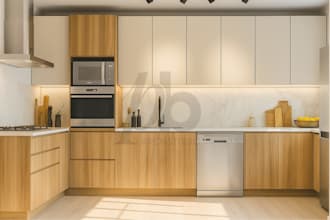 design your kitchen with functional layout and 3d render