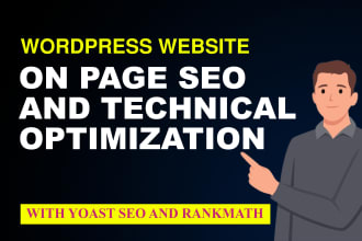 onpage SEO technical optimization to increase organic traffic for wordpress site