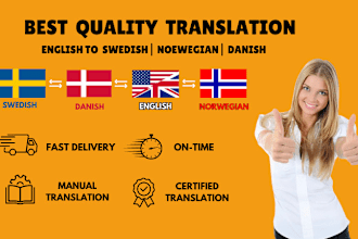 translate your text to swedish, danish, norwegian manual