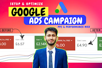 setup, manage and optimize your google ads adwords ppc campaigns, pmax campaigns