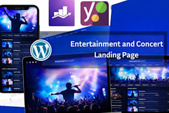 create entertainment concert landing page website