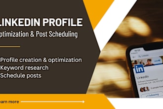 create, optimize linkedin profile and schedule posts