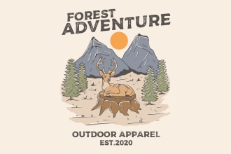 unique outdoor vibe custom vintage illustrations for t shirts