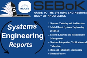 consult on systems engineering reports, modelling, mbse