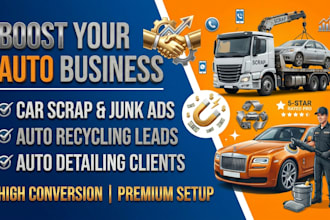 setup car scrap ads auto recycling leads car junk salvage auto detailing leads