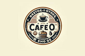 design eye catchy retro vintage coffee shop logo in 12 hours