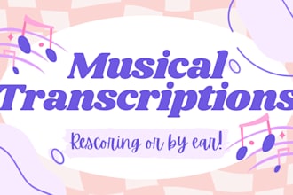transcribe any musical score