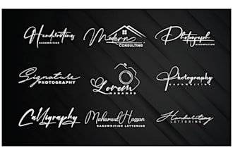 do handwriting, signature calligraphy photography logo