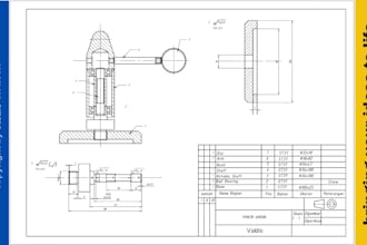 make 2d mechanical drawing, technical drawing in autocad