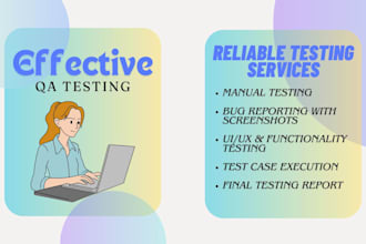perform manual QA testing for your software, mobile app, website