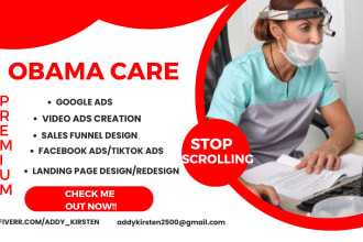 generate obamacare leads via facebook ads landing page sales funnel