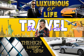 design an eye catching and unique youtube banner and logo