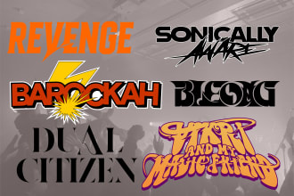 make metal, punk, pop, rock, psychedelic band logo