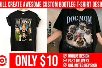 create awesome custom bootleg t shirt design