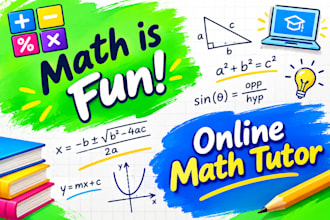 be your online basic math and calculus tutor for all grades