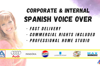 record a spanish voice over for corporate and internal