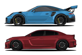 design a vector illustration of your car for your t shirt