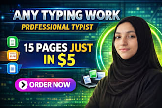 do fast typing job, retype scanned documents, your typist
