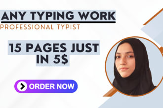 do fast typing job, retype scanned documents, your typist