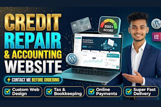 build credit repair, bookkeeping, accounting, insurance website