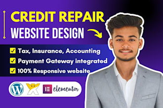 build credit repair, bookkeeping, accounting, insurance website