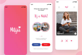 create a custom feature rich dating website and mobile app for ios and android