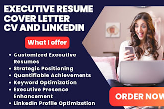 write executive resume cover letter cv and linkedin with resume editing