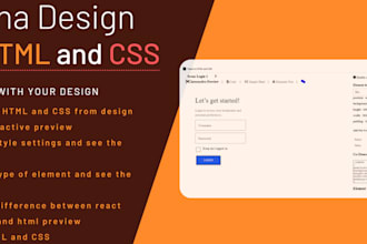 convert design to website