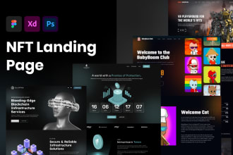 design modern nft professional landing page