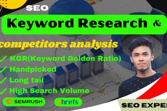 seo keyword research and competitors analysis for top rank